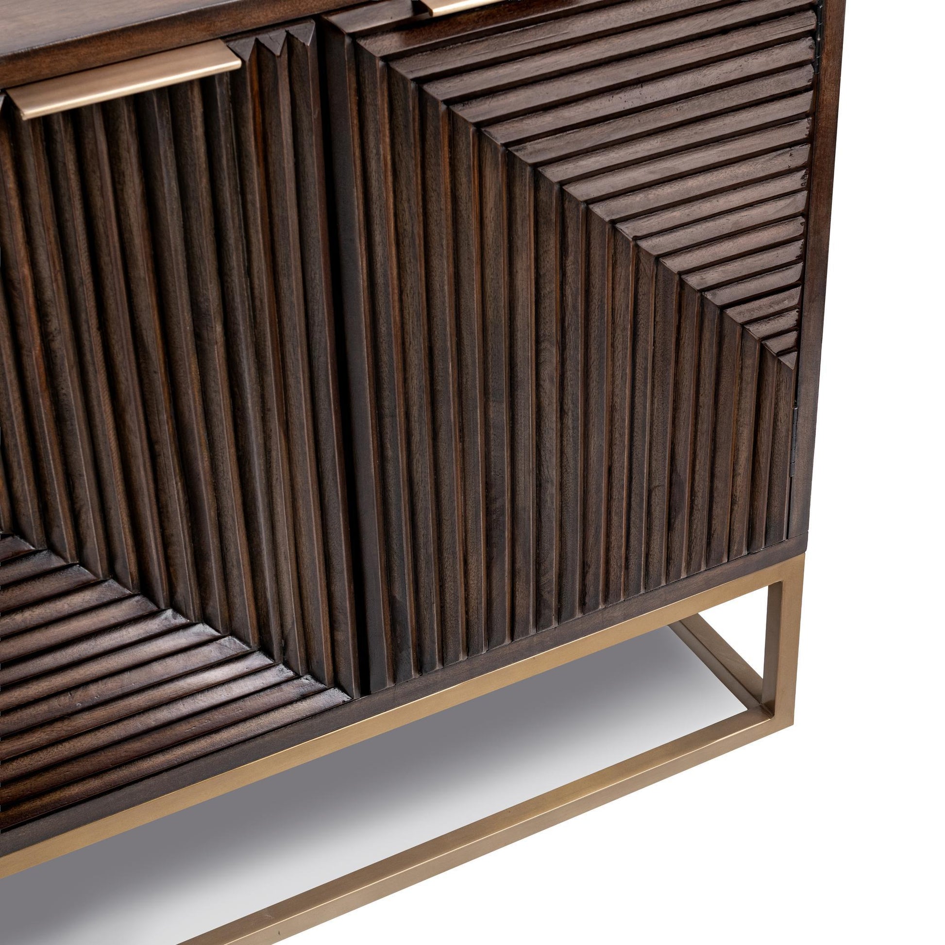 Flint 6 Door Cabinet - Dark Brown