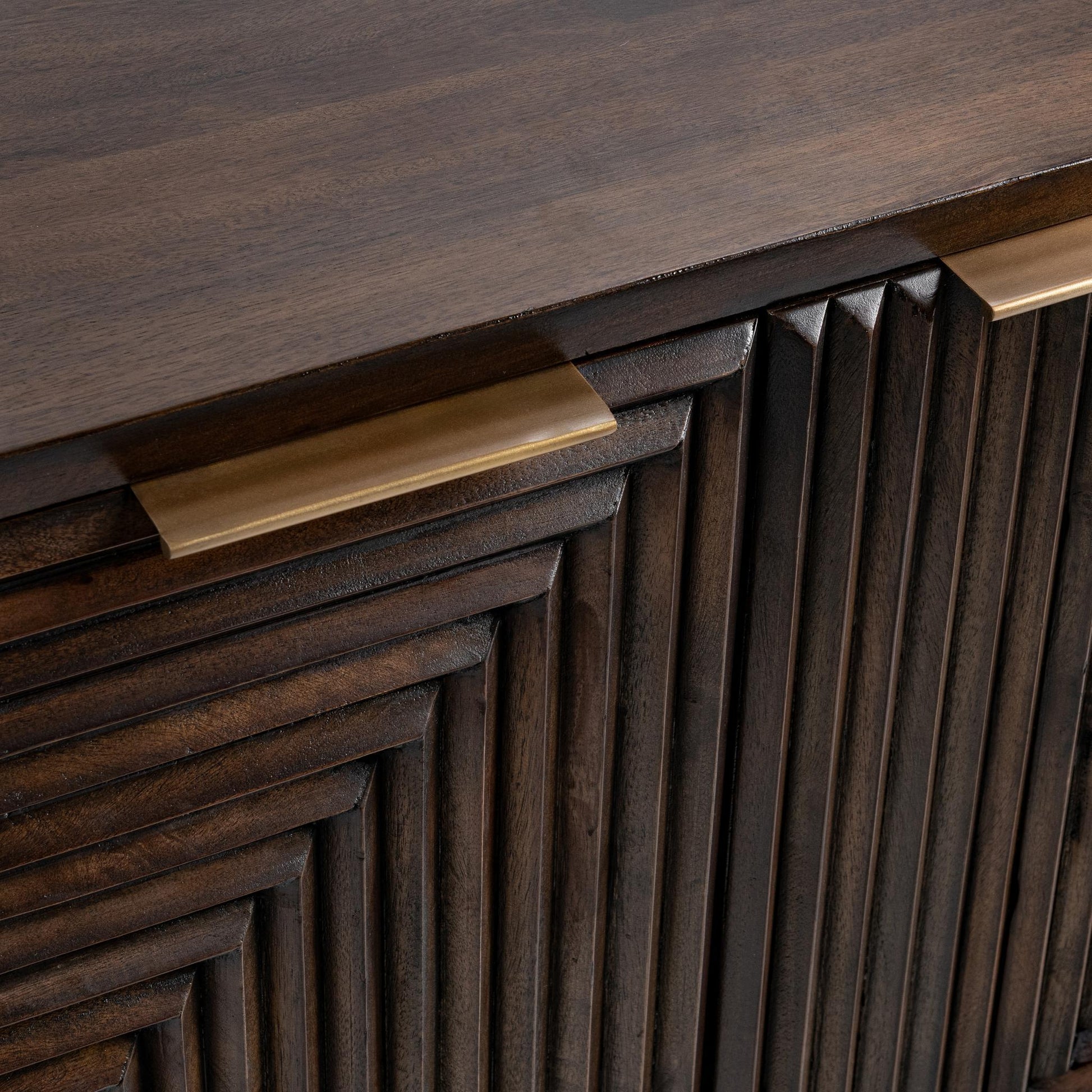 Flint 6 Door Cabinet - Dark Brown