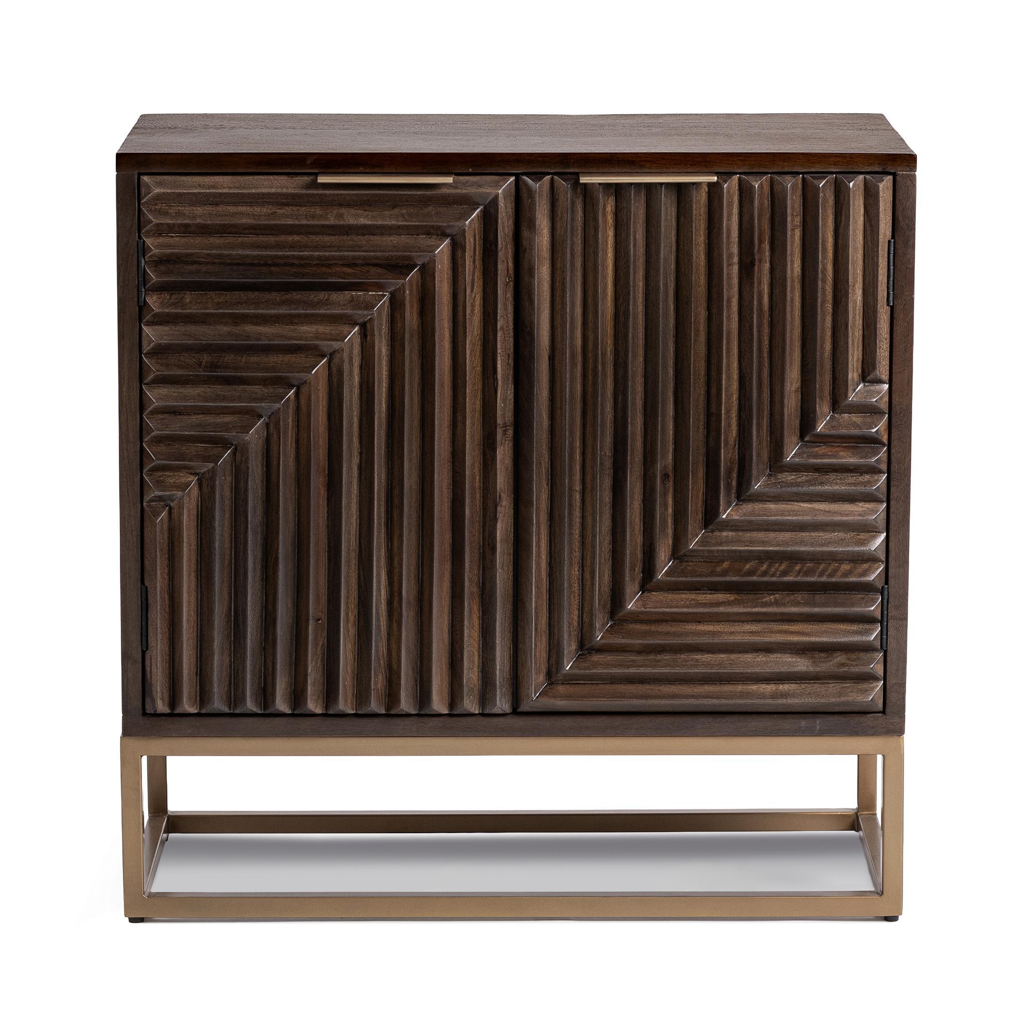 Flint 2 Door Cabinet - Dark Brown