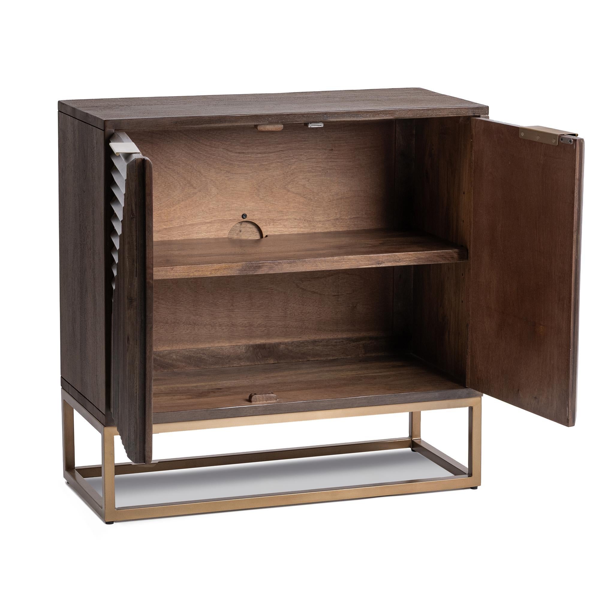 Flint 2 Door Cabinet - Dark Brown