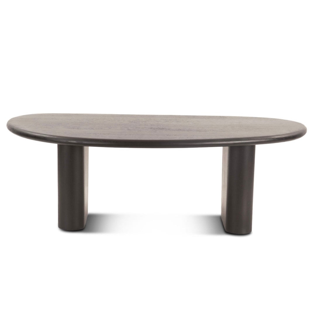 Helsinki 54" Mango Wood Coffee Table Black