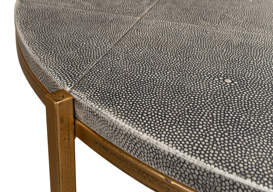 Grey Shagreen Coffee Table by Sarreid Ltd - view 12