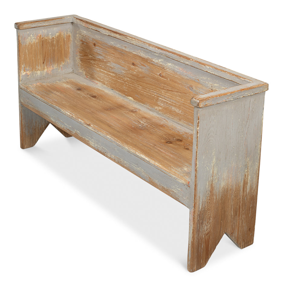 Beach House Bench, Grey by Sarreid Ltd - view 8