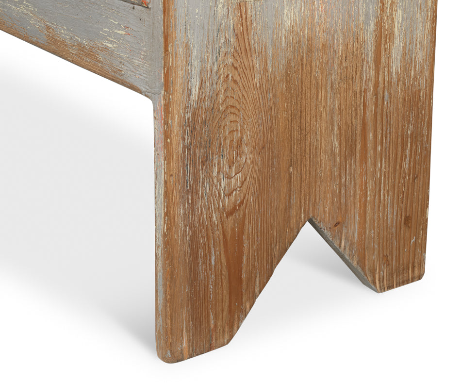 Beach House Bench, Grey by Sarreid Ltd - view 9