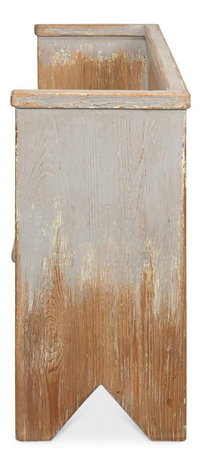 Beach House Bench, Grey by Sarreid Ltd - view 3