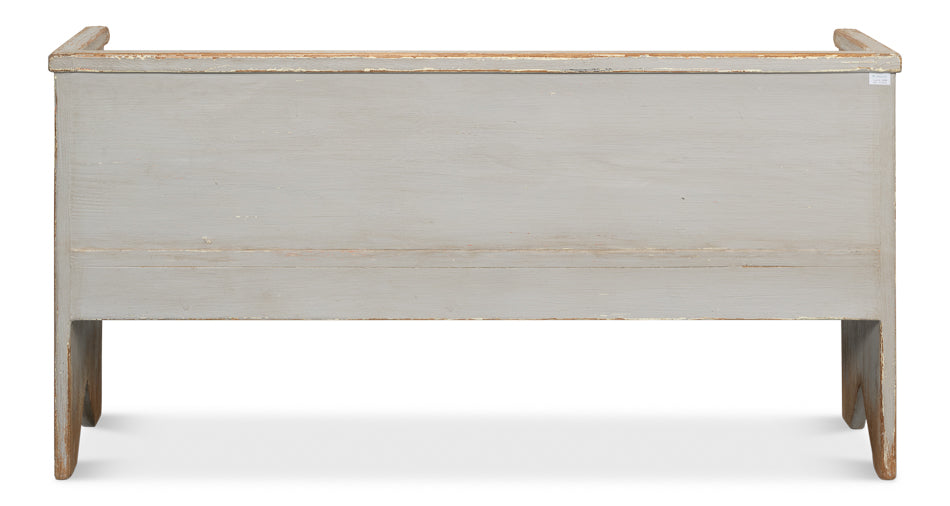 Beach House Bench, Grey by Sarreid Ltd - view 4