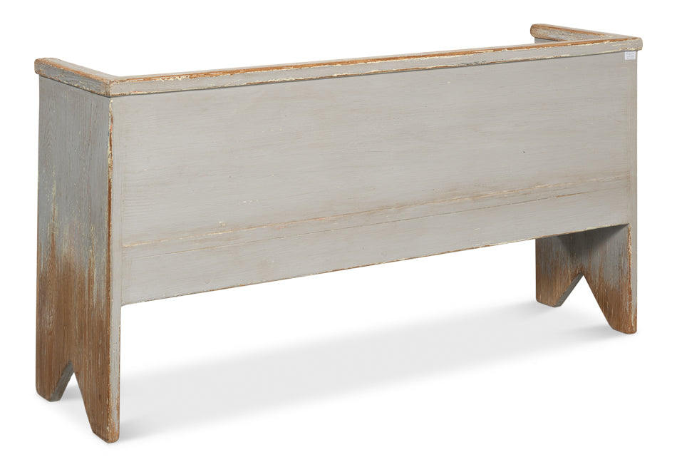 Beach House Bench, Grey by Sarreid Ltd - view 5