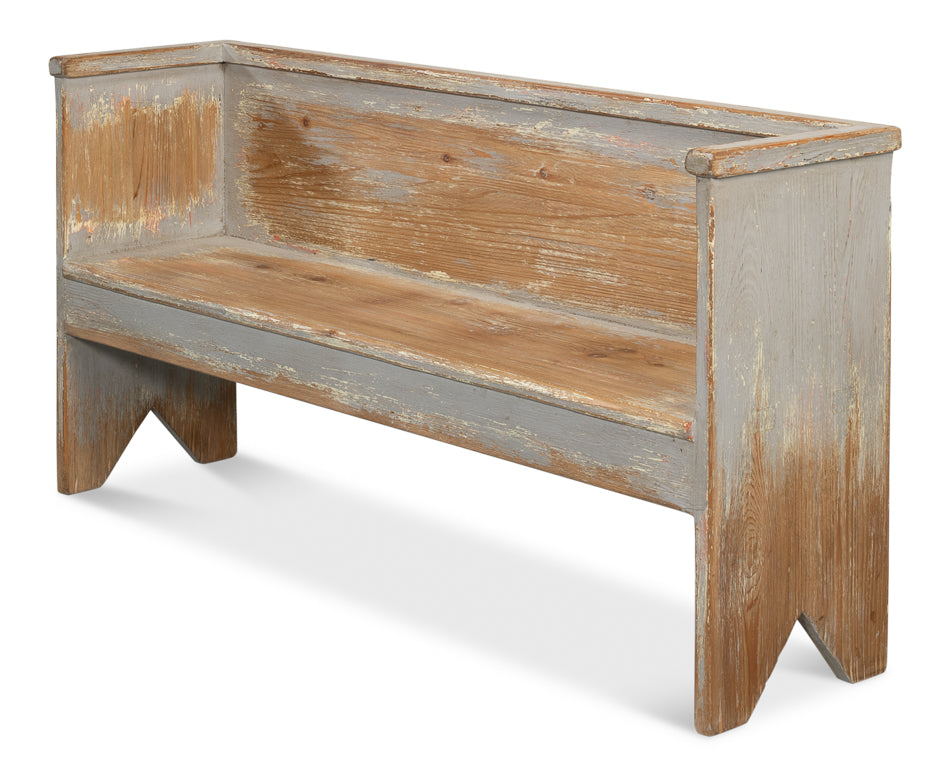 Beach House Bench, Grey by Sarreid Ltd - view 7
