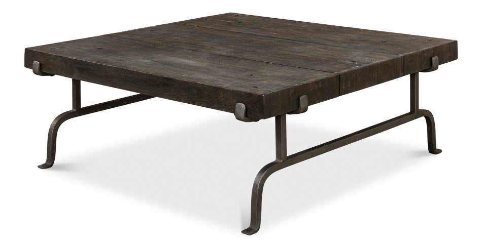 Blayne Coffee Table, Storm Cloud by Sarreid Ltd - view 3