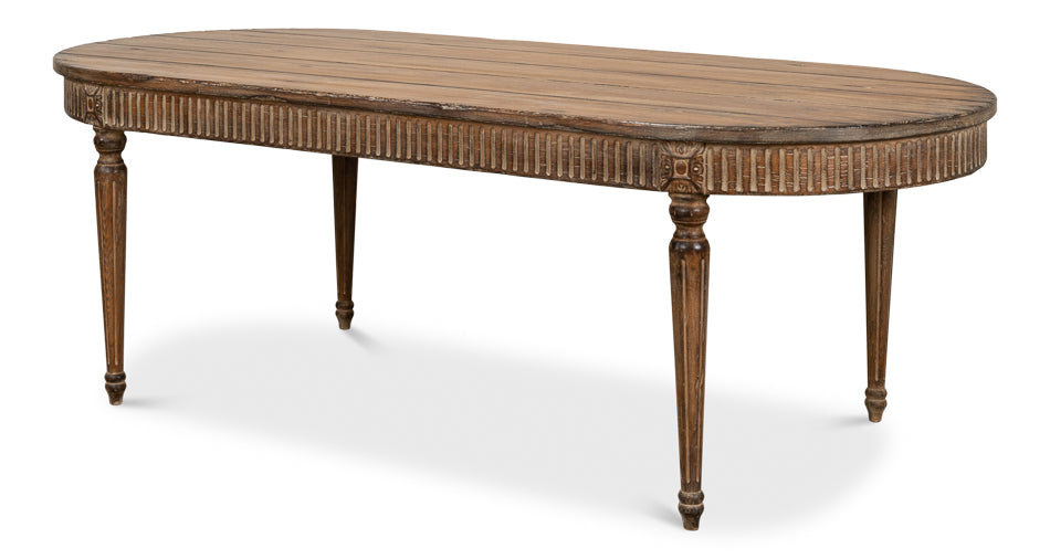 French Antique Reproduction Dining Table by Sarreid Ltd - view 3