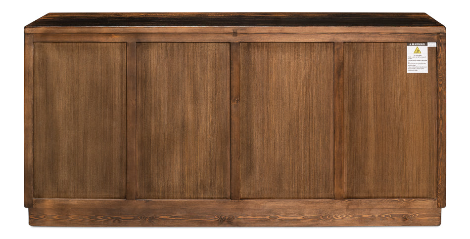 Scrubboard Front Sideboard, Ebony by Sarreid Ltd - view 8