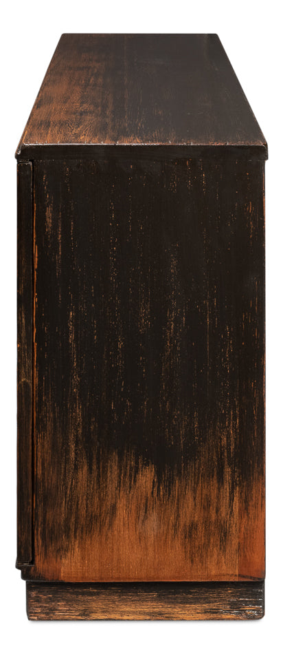 Scrubboard Front Sideboard, Ebony by Sarreid Ltd - view 9