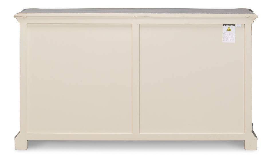 Columns Bowfront Sideboard, Blue by Sarreid Ltd - view 8