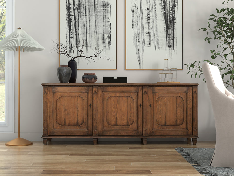 French Country Sideboard, Old Pine Stain by Sarreid Ltd - view 12