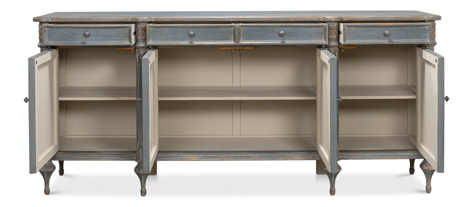 Lilac Sideboard, Blue Finish by Sarreid Ltd - view 3