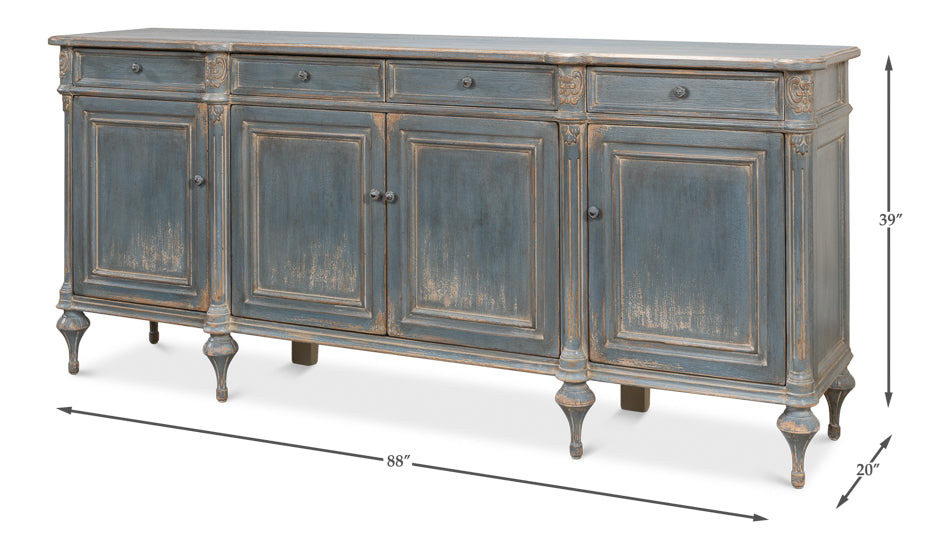 Lilac Sideboard, Blue Finish by Sarreid Ltd - view 6