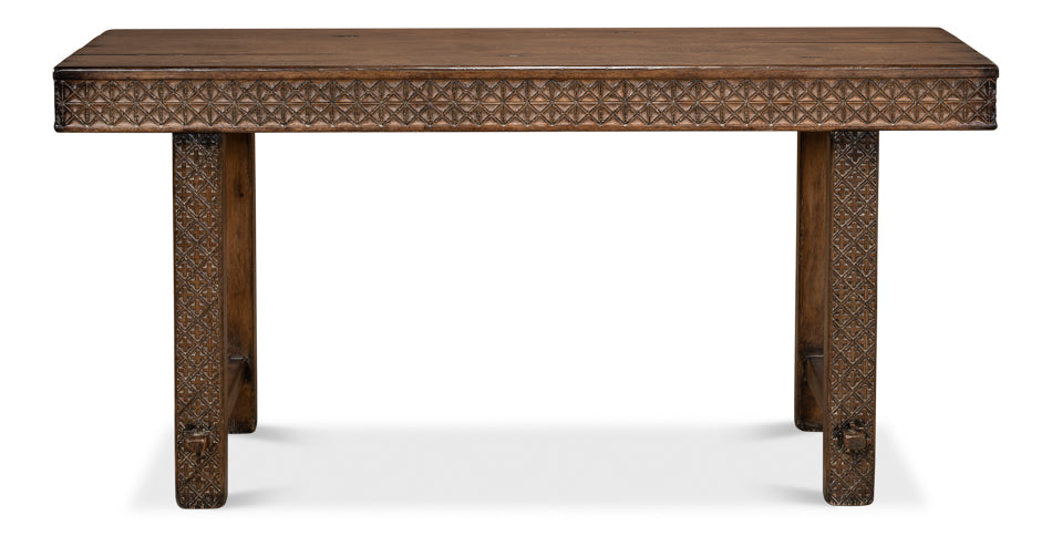 Honeycomb & Cross Console Table by Sarreid Ltd - view 7