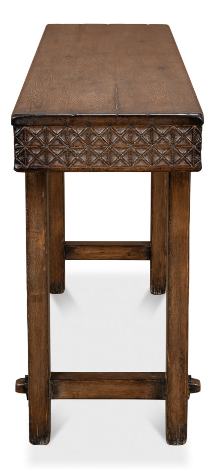 Honeycomb & Cross Console Table by Sarreid Ltd - view 8