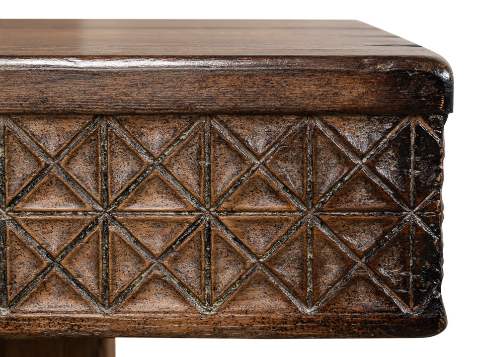 Honeycomb & Cross Console Table by Sarreid Ltd - view 10