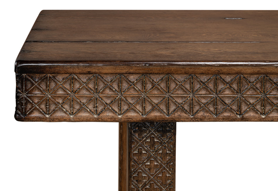 Honeycomb & Cross Console Table by Sarreid Ltd - view 6