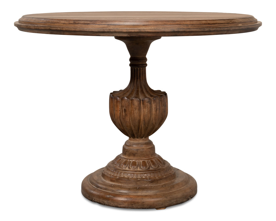 Renaissance Pedestal Dining Table,40"Top by Sarreid Ltd - view 8