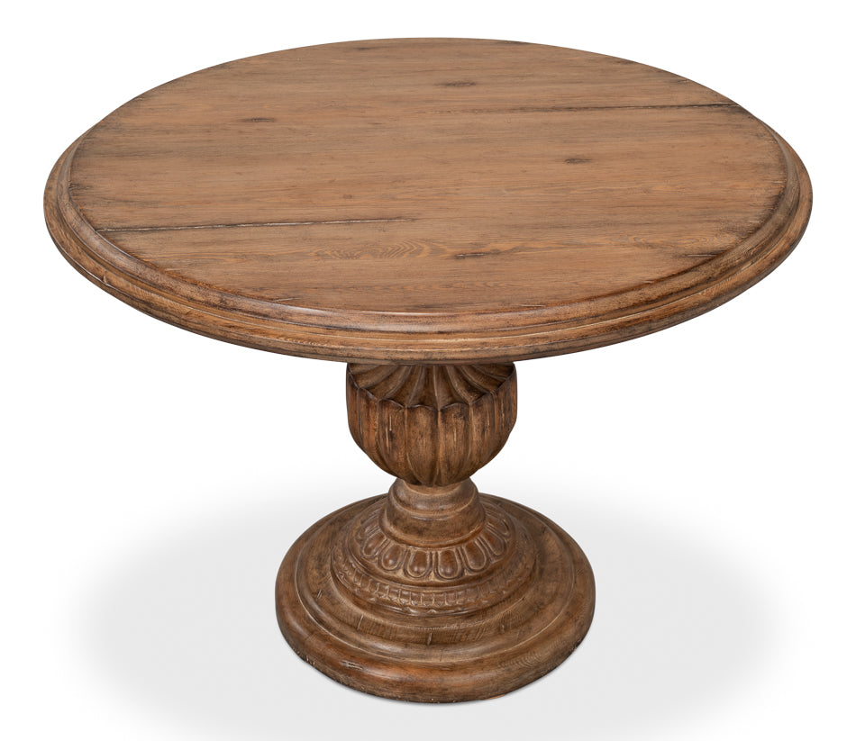 Renaissance Pedestal Dining Table,40"Top by Sarreid Ltd - view 3