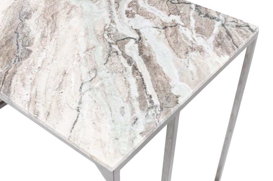Open Desk With Shelves, Marble Top by Sarreid Ltd - view 5