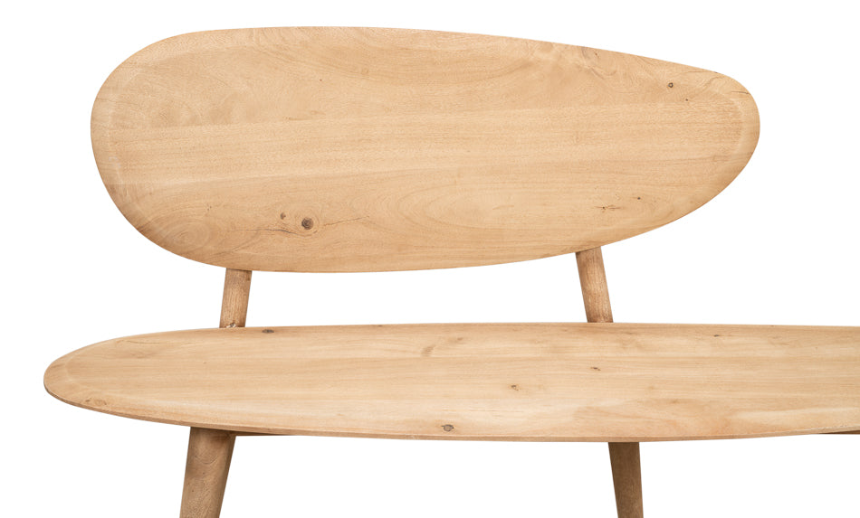 Pebble Bench (1 Back) Lionskin Finish by Sarreid Ltd - view 7