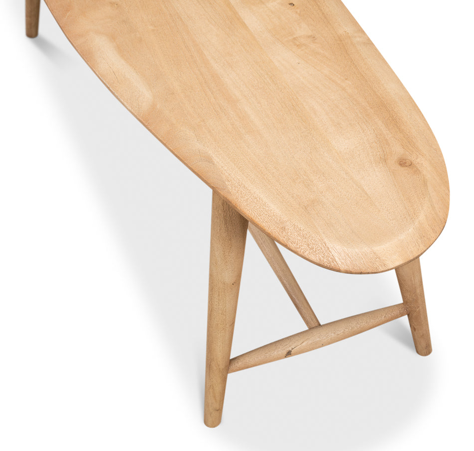 Pebble Bench (1 Back) Lionskin Finish by Sarreid Ltd - view 9