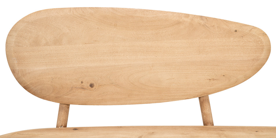 Pebble Bench (1 Back) Lionskin Finish by Sarreid Ltd - view 6