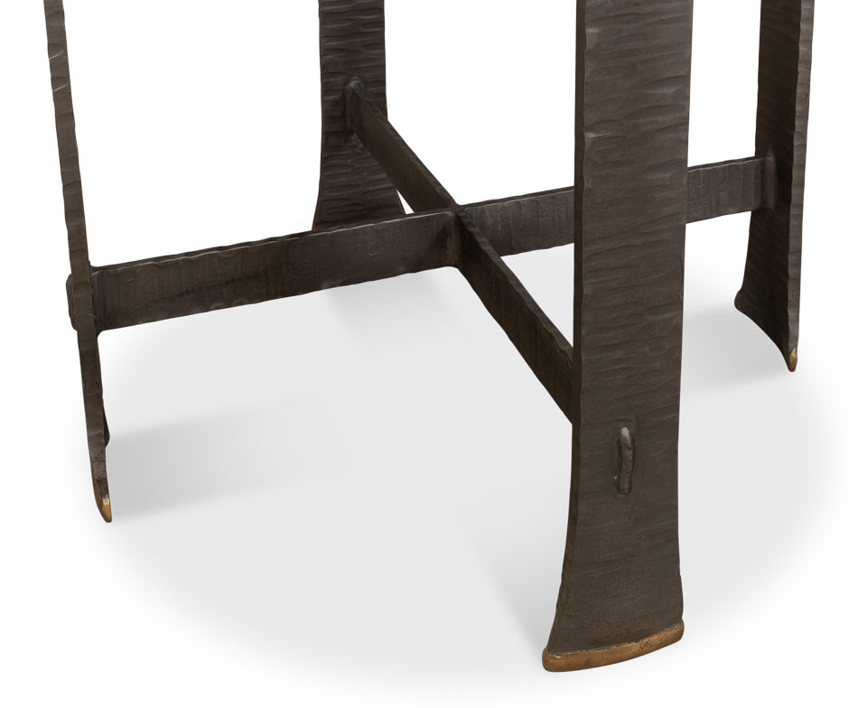 Forged Slats Side Table/Moleskin by Sarreid Ltd - view 12