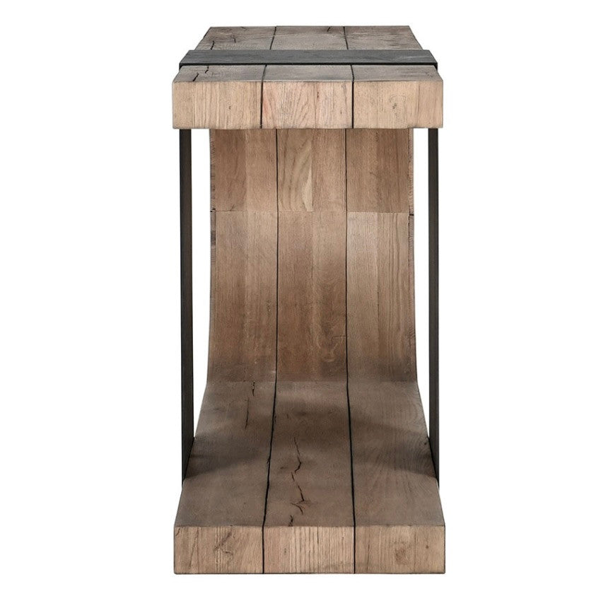 Danica 72" Reclaimed Wood and Iron Console Table
