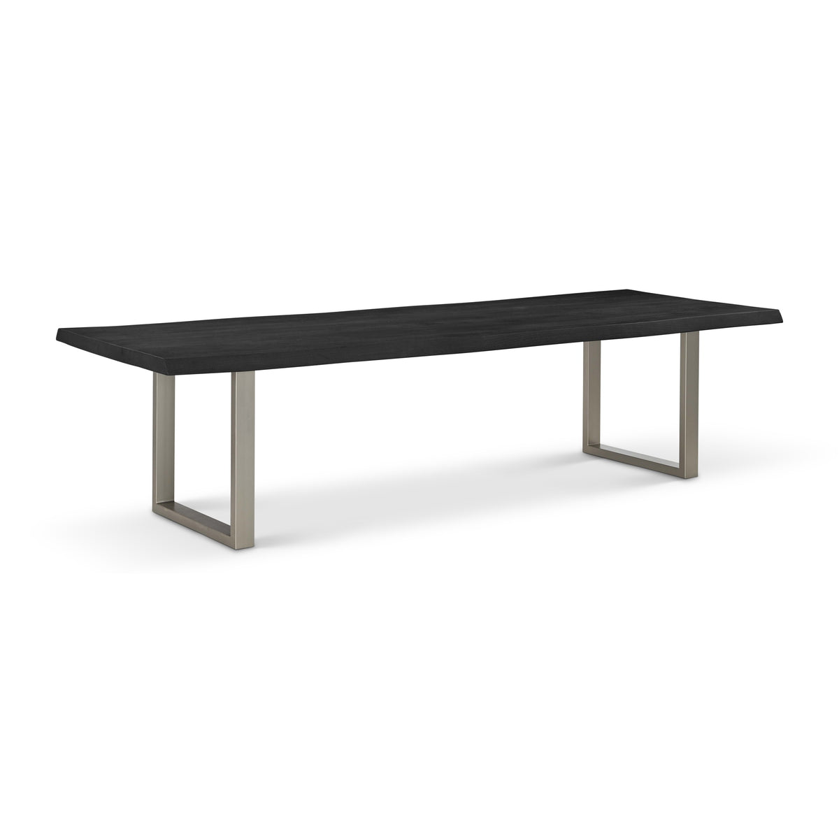 Brooks Dining Table U Base 40" x 116" Ebonized Top - Pewter Base by Urbia - detail 2