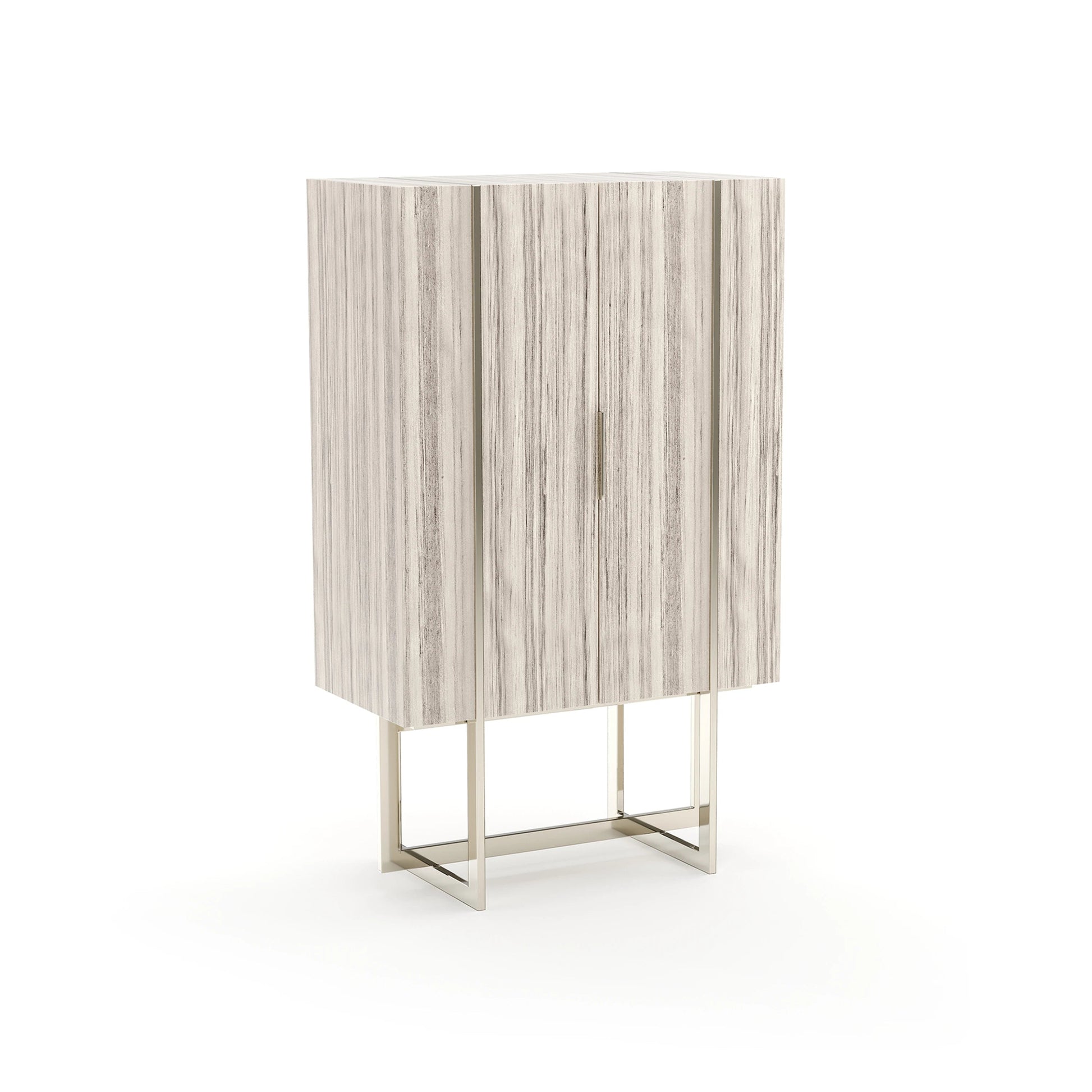 Wish You Were Here Bar Cabinet Light Whisper of Gold 40" by Caracole - view 6