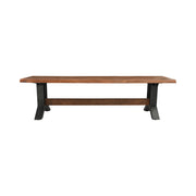 Bellamy 66" Dining Bench - Amber Brown - Honey/Black