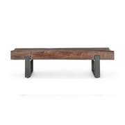 Duarte Accent Bench - Rustic Brown