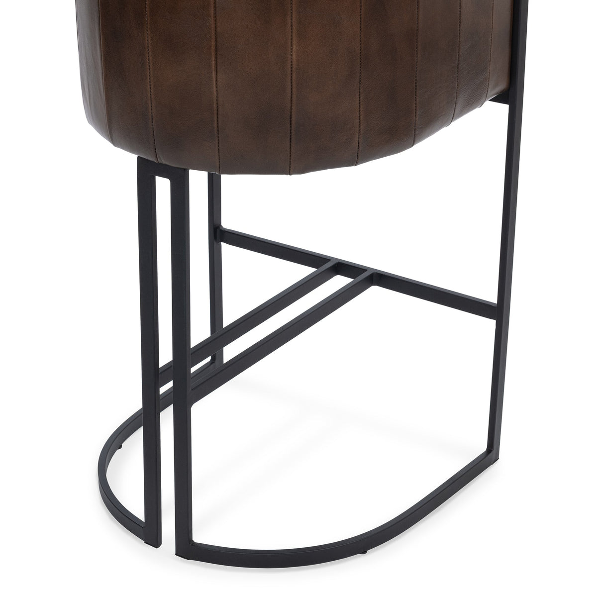 Seville Leather Bar Stool - Rustic Brown