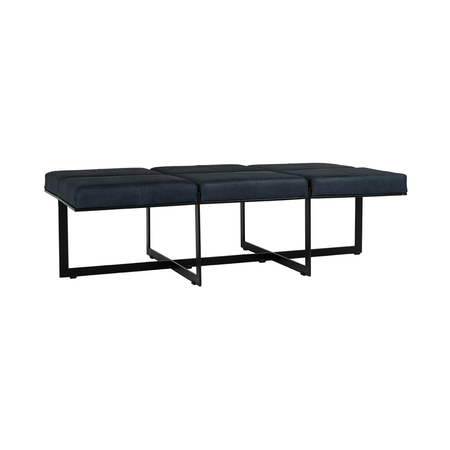 Calvin Leather Rectangle Ottoman