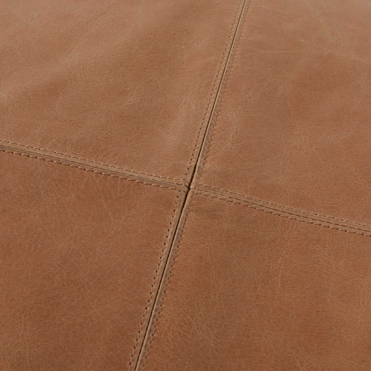 Calvin Leather Rectangle Stool