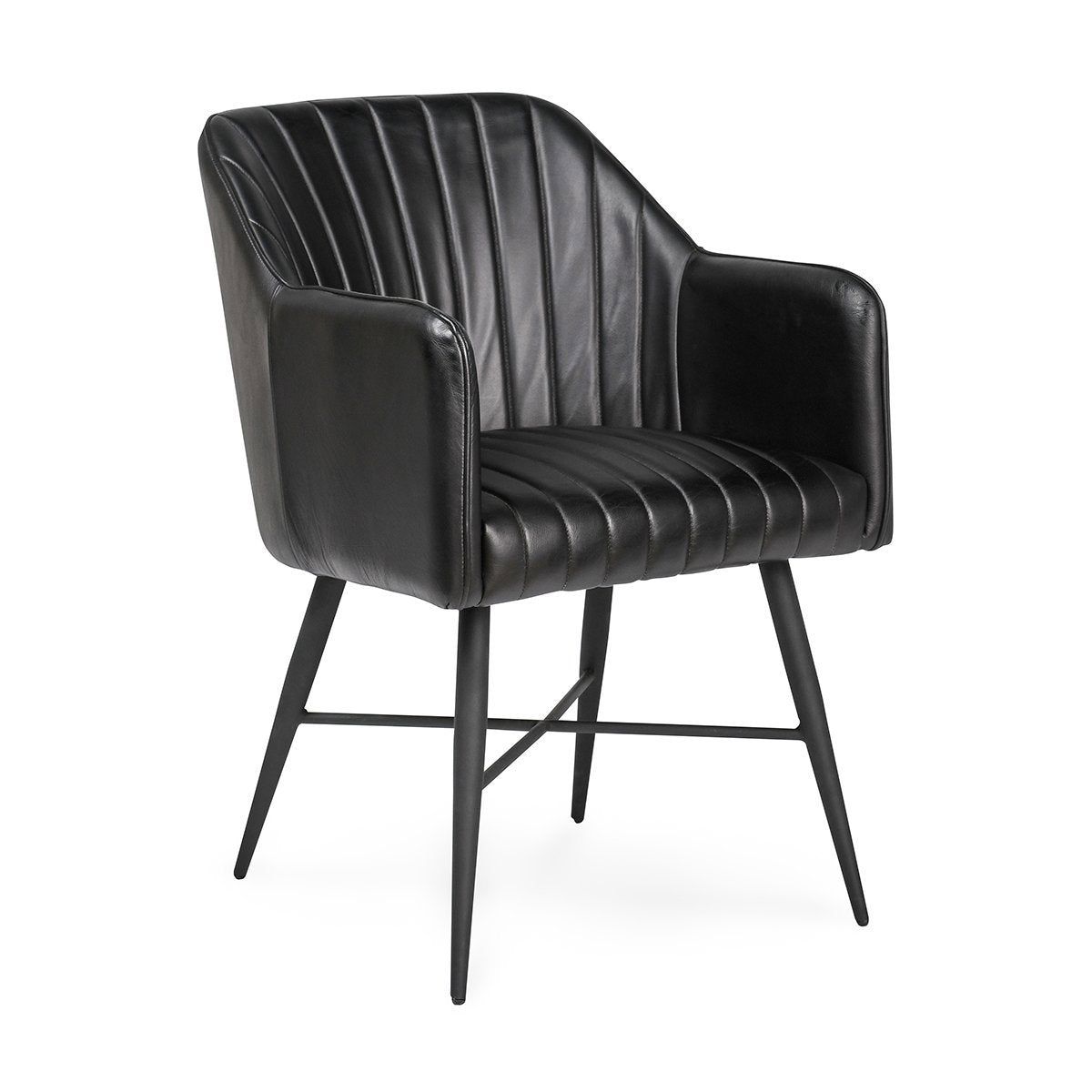 Leon Dining Chair - Midnight Raven - Jet Black