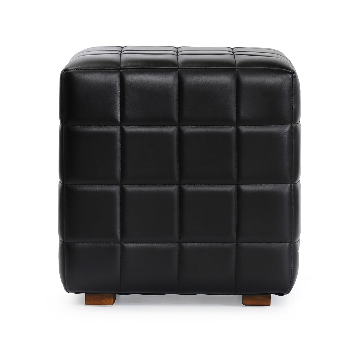Carlo 18" Square Ottoman - Midnight Raven