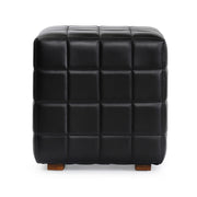 Carlo 18" Square Ottoman - Midnight Raven