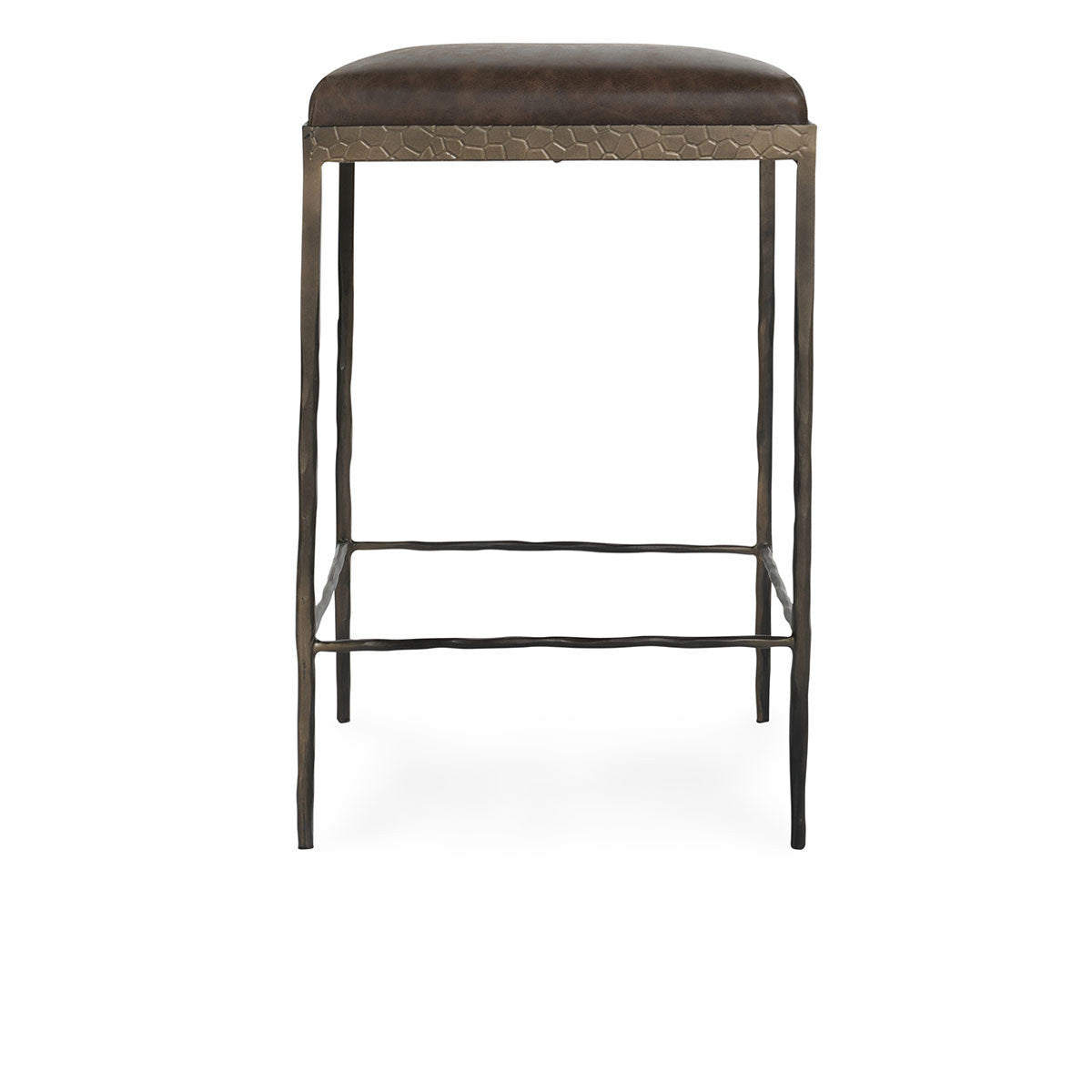 Bose Cocoa Brown Leather Counter Stool