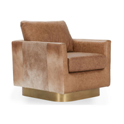 Lathe Leather/Hide Accent Chair