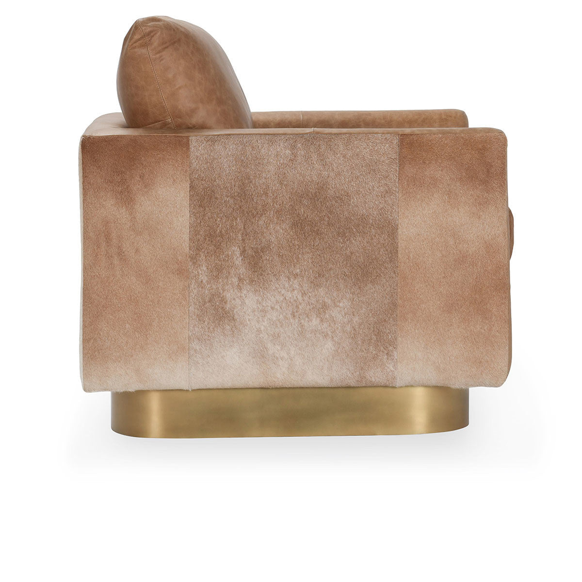 Lathe Leather/Hide Accent Chair