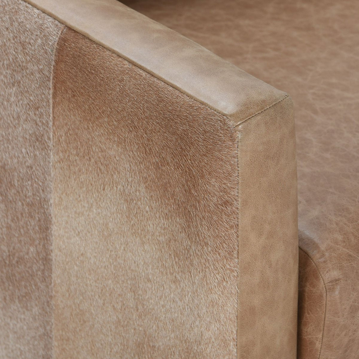 Lathe Leather/Hide Accent Chair