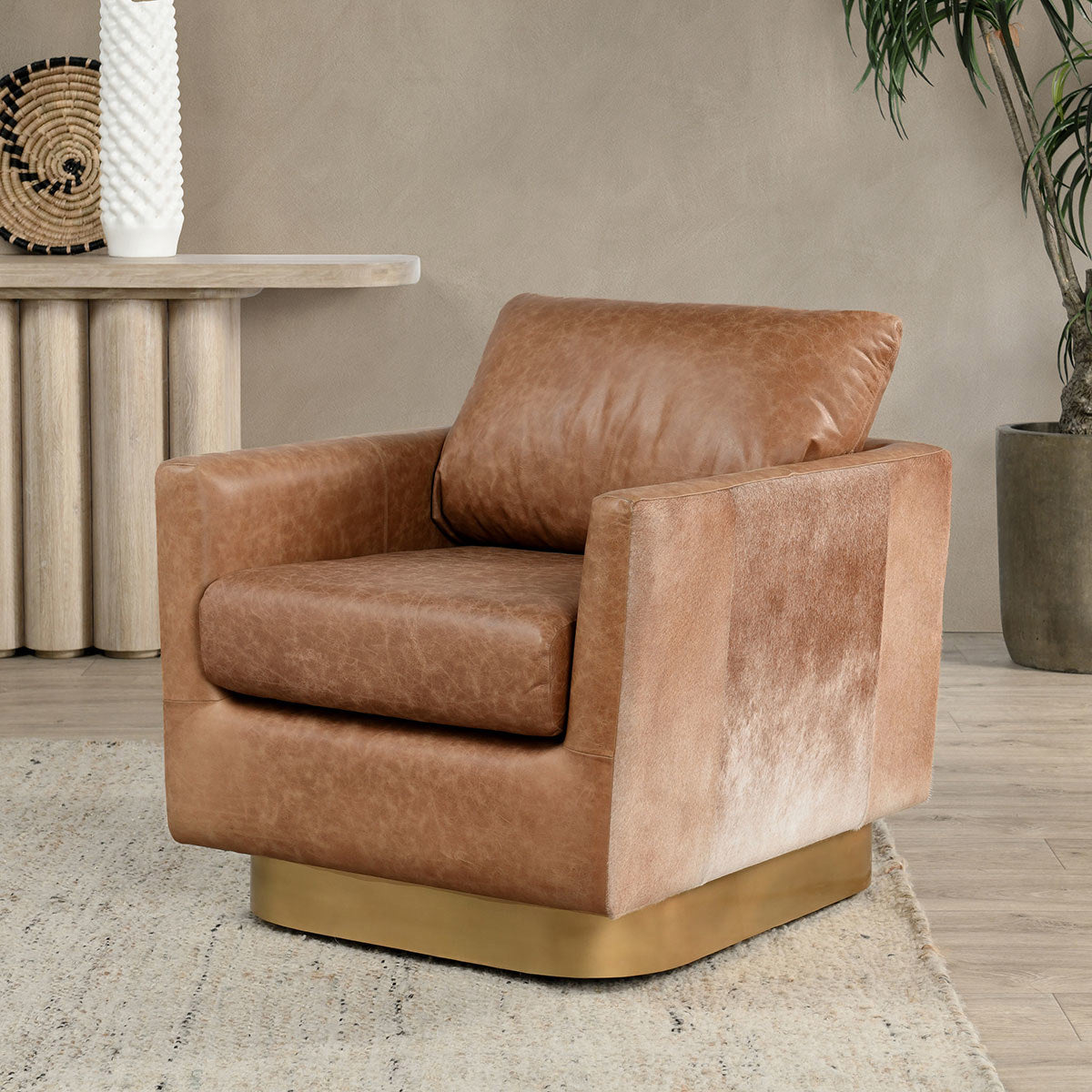 Lathe Swivel Chair - Sedona Brown