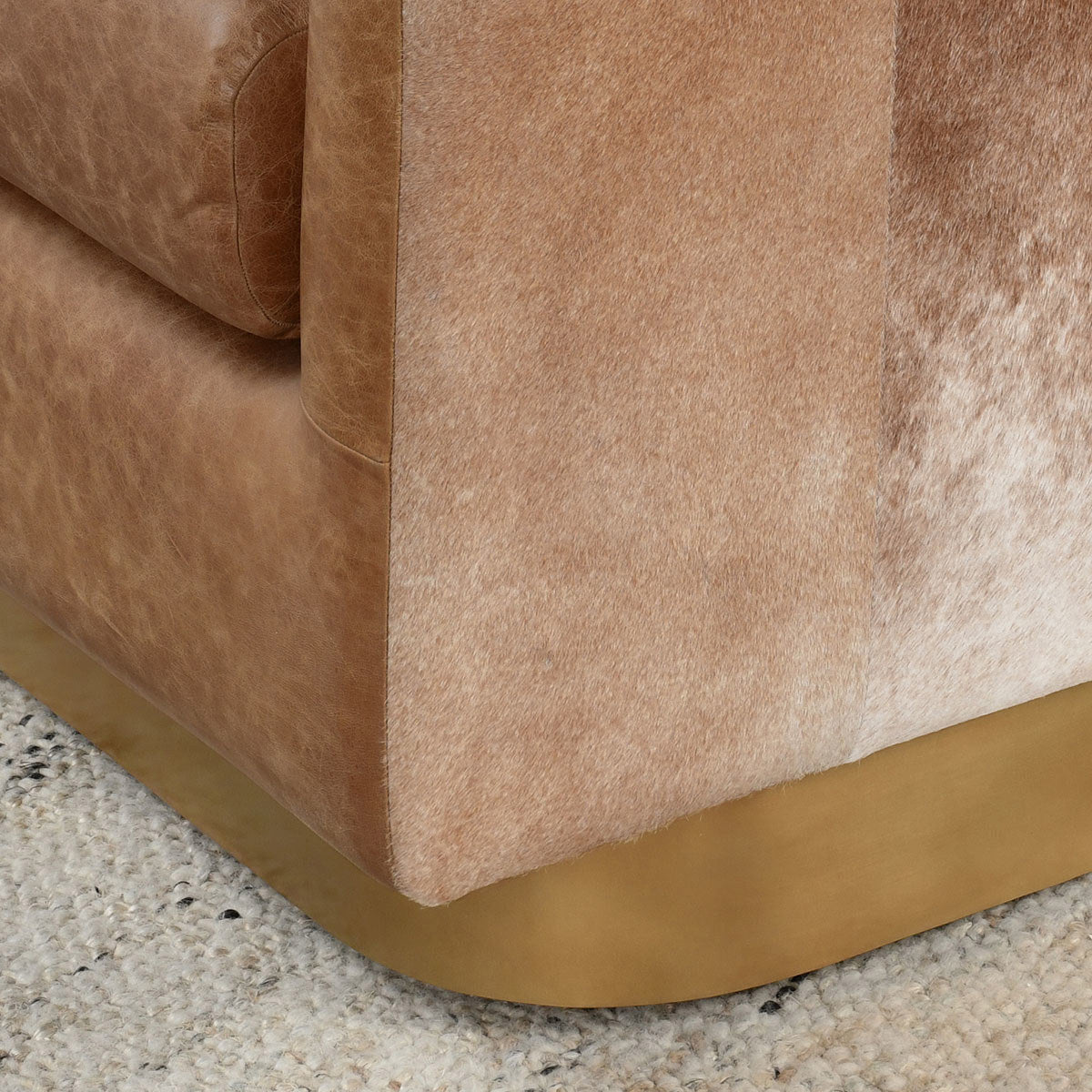 Lathe Leather/Hide Accent Chair