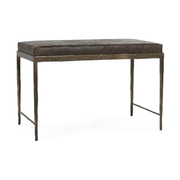 Malo Leather Bench - Cocoa Brown