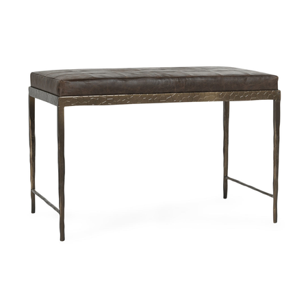 Malo Leather Bench - Cocoa Brown